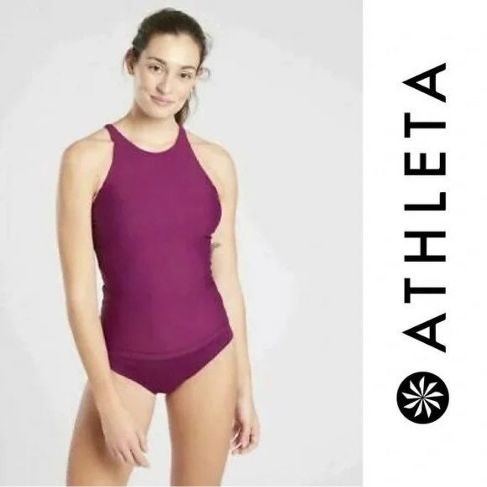 Athleta High Neck Keyhole Tankini